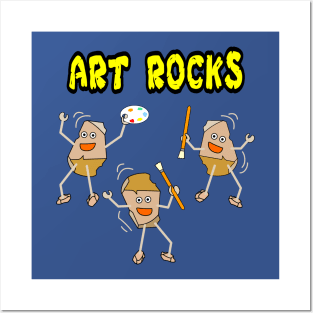 Three Art Rocks Posters and Art